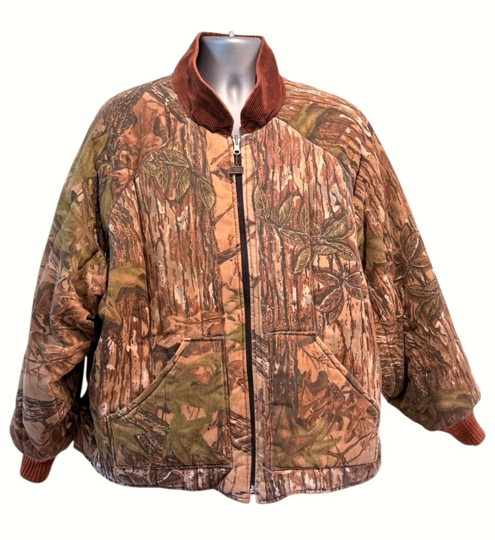 Vintage Walls Blizzard Pruf 2XL Reversible Camo Blaze Orange Hunting Jacket USA